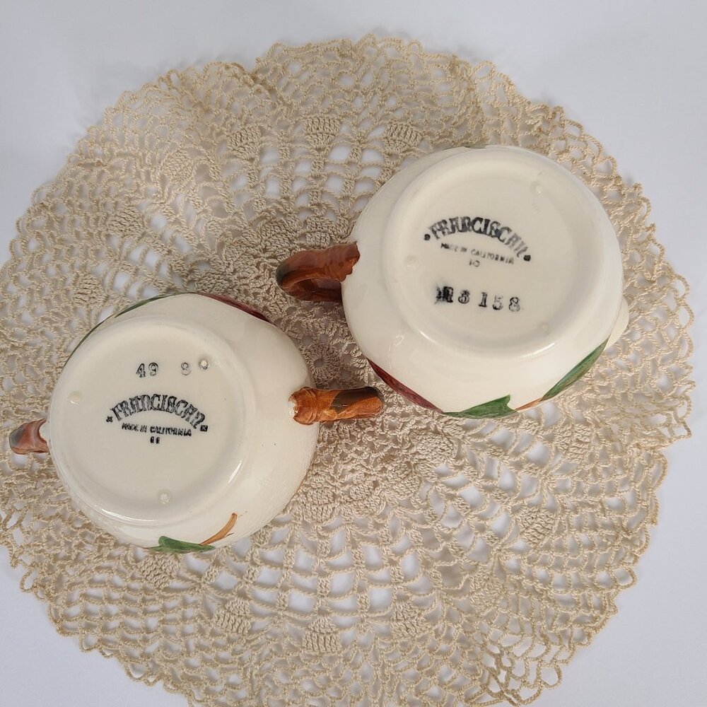 Vintage Franciscan Apple Sugar Bowl & Creamer Set - Picture 4 of 6